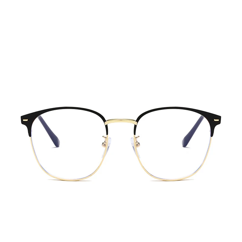 

2019 temperament Korean version of Blu-ray glasses retro men and women flat mirror metal wild simple glasses frame