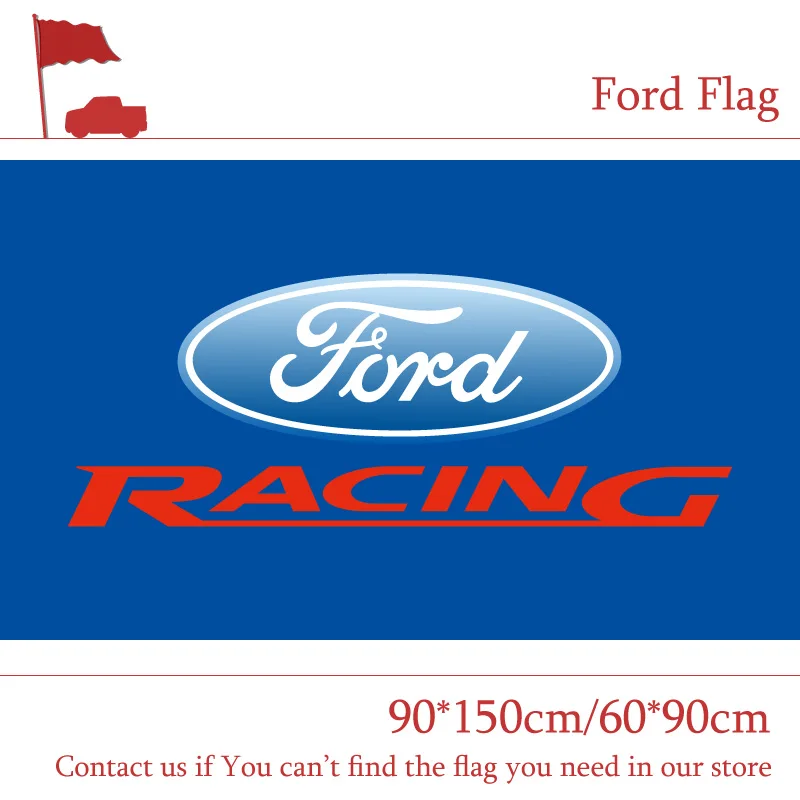 

Free shipping 90x150cm 60x90cm Ford Car Flag Polyster Digital Print