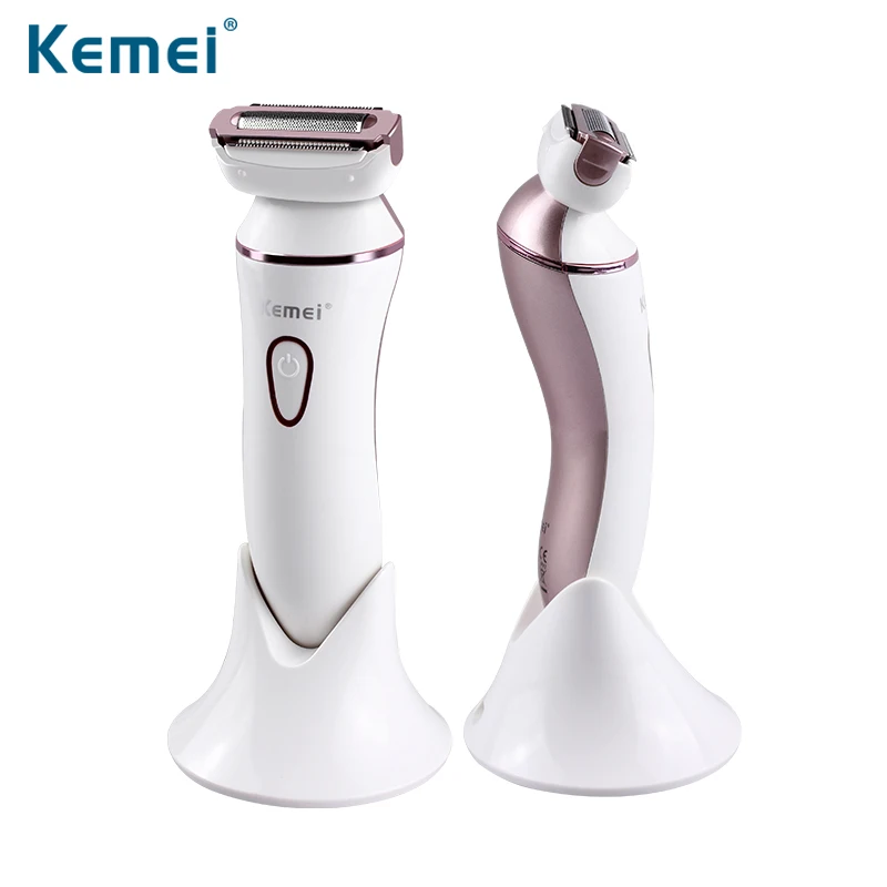 Kemei 4 в 1 Женская электробритва Набор беспроводной эпилятор для женщин для зоны Бикини подмышек средства для бритья тела