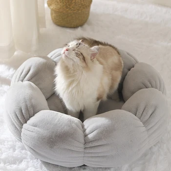

Diameter 40CM Pet Bed Indoor Small Cat Dog Use Soft Comfortable Anti Slip Flower Shapes Home Use Winter Pet Bed