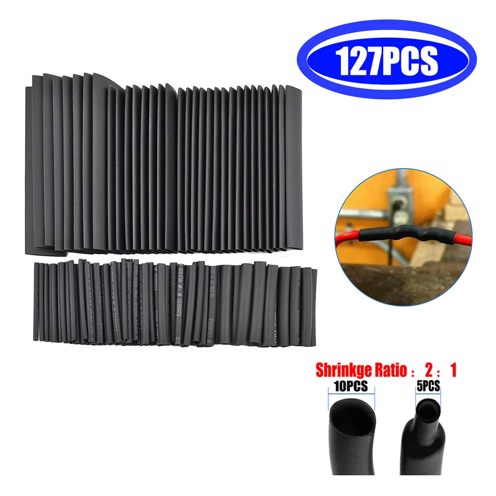 Kit de tubos termorretráctiles de aislamiento, kit de tubos termorretráctiles de poliolefina, encogimiento, surtido de tubos termorretráctiles, Cable de alambre