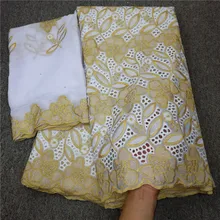 Африканская ажурная ткань хлопок кружева последние швейцарские кружева ткань из Дубая высокое качество 5+ 2 ярдов/партия