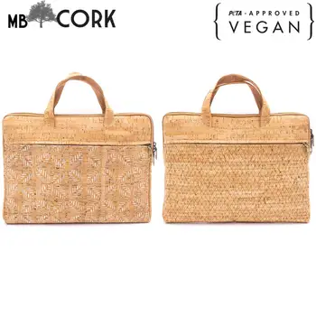 

Natural cork briefcase laptop case computer work bag BAG-611