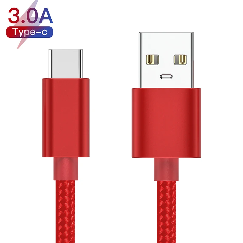 

USB Type C Cable for Xiaomi Redmi Note 7 Pro Mi 9 3A Fast Charging Data Sync USB C Cable for Samsung Galaxy S10 Oneplus 6t TypeC