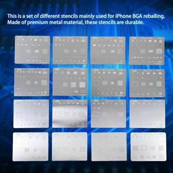 

16pcs Positioning Steel Platform For Motherboard Replacement Parts Repair Tool Solder Template Reballing Stencil Kits For IPhone