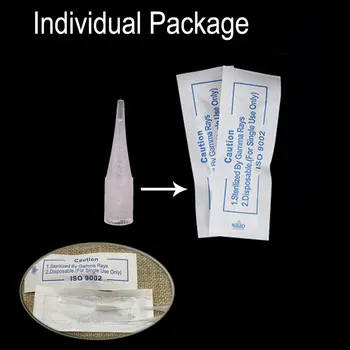 

100Pcs 1RL Permanent Makeup Needle Tip Eyebrow Tattoo Needle Caps Nozzle For Sunshine & Giant sun G-8650 G-9740 Tattoo Machine