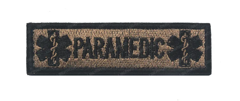 black and tan Фельдшер EMT сердцебиение EMS звезда жизни Флаг США аварийный спасательный патч SAR средний медицинский пластырь значок аппликации - Цвет: black and tan
