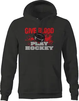 

TSDFC Give Blood Play Hockey Sports Injuries Goal Skates Sticks Pucks Hoodies for Men unisex men women hoodie