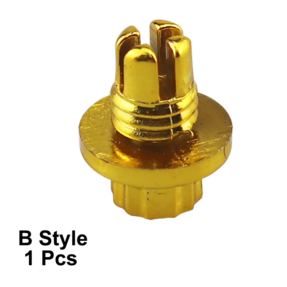 1pcs Car Wheel Rivets Spike For Wheel Rims Car Styling Tunning Brand New Plastic Cap Lip Screw Bolt Tires - Название цвета: B Style 1pcs Gold