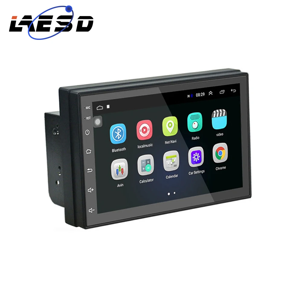 Автомобильный мультимедийный плеер LAESD 2 DIN Android ОЗУ 1 Гб + ПЗУ 16 ГБ gps навигация BT FM