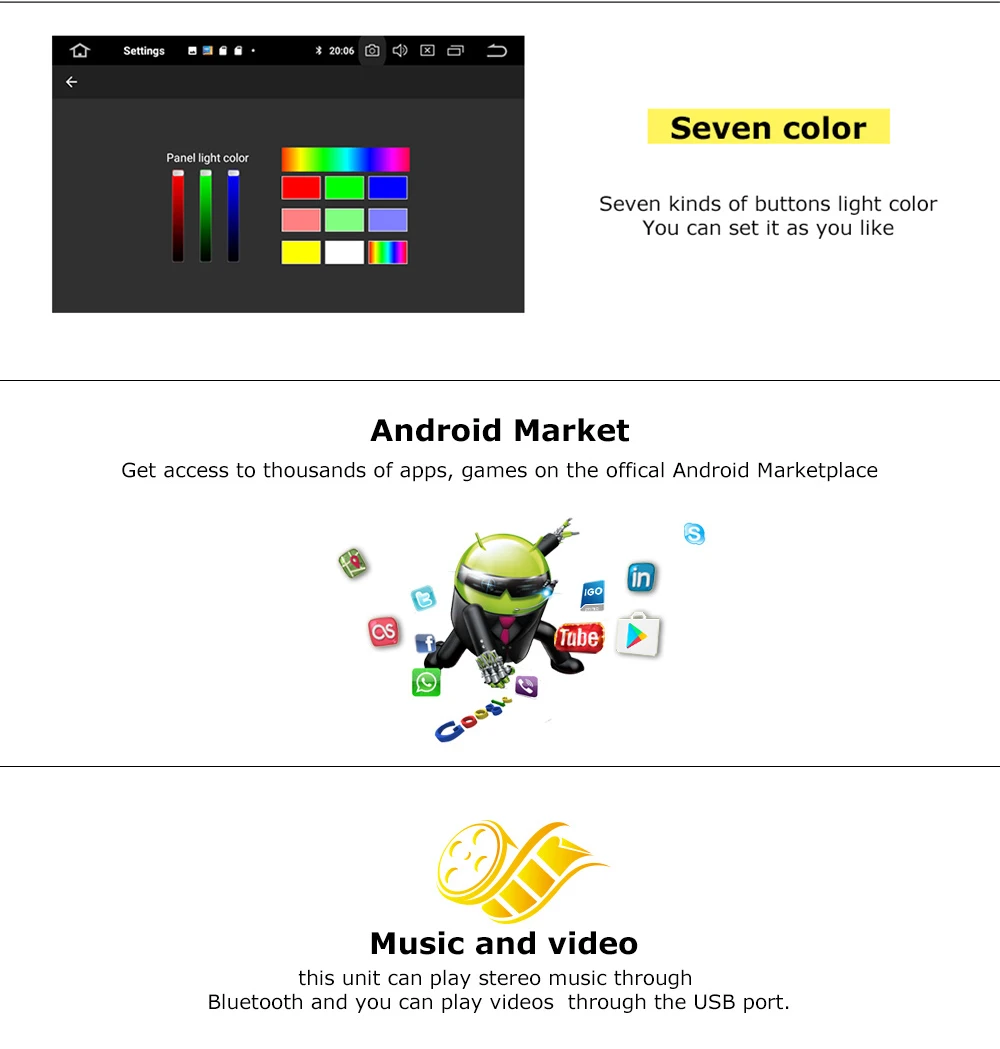 Excellent IPS DSP 8 Core 4G 64G 2 din Android 9 Car Radio For Ford Focus 2 3 mk2 Mondeo 4 Kuga Fiesta Transit Connect S-MAXC-MAX Multimedia GPS Navigation head unit Stereo Audio 17