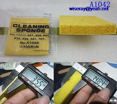 DHL/EMS 200 шт. припой для паяльника губка для очистки жала HA KKO A1042 для 607 632 936 937-A7
