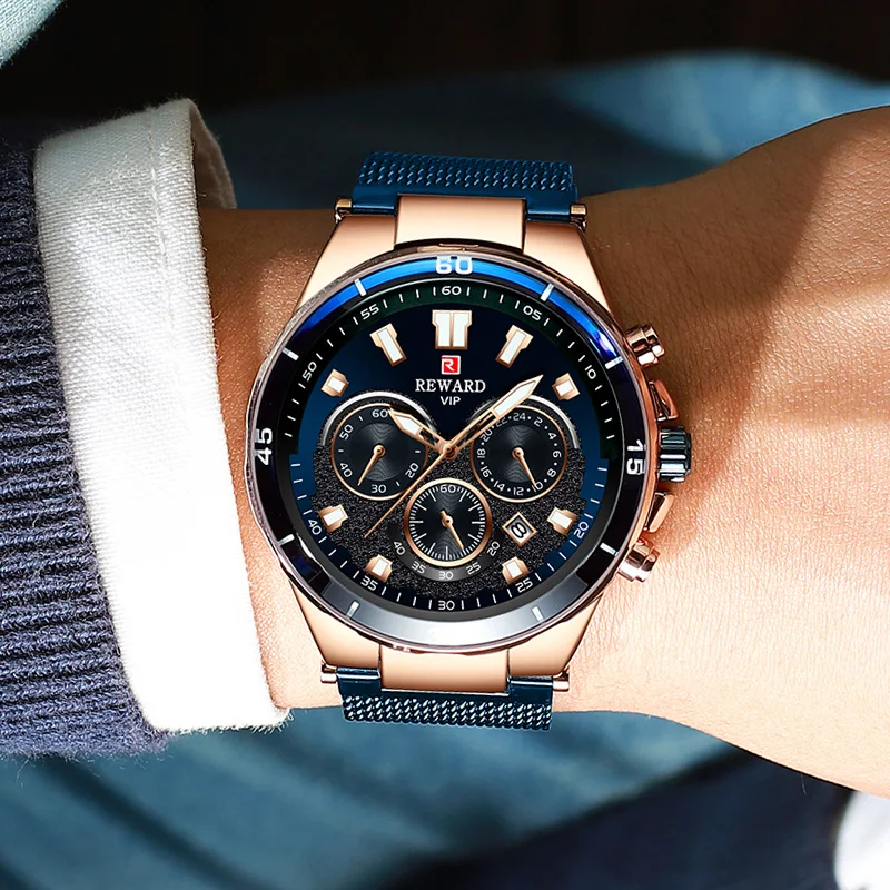 

New Chronograph Wrist Watch Men Watches Top Brand Luxury Famous Male Wristwatch Stainless Steel Quartz Watch For Men Clock Hours