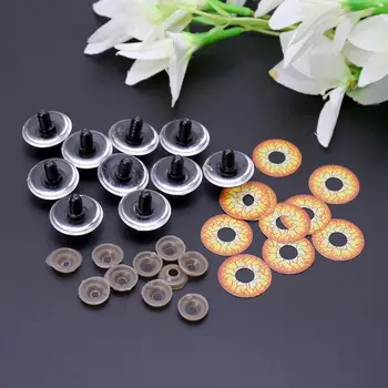 

10pcs 12mm/14mm/16mm/18mm/20mm/24mm Plastic DIY Puppet Safety Eyes for Handmade Horror Doll Craft Halloween Toy