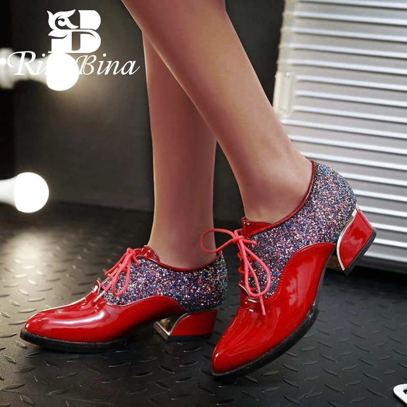 RIZABINA ботильоны из лакированной кожи в богемном стиле женская обувь Классическая