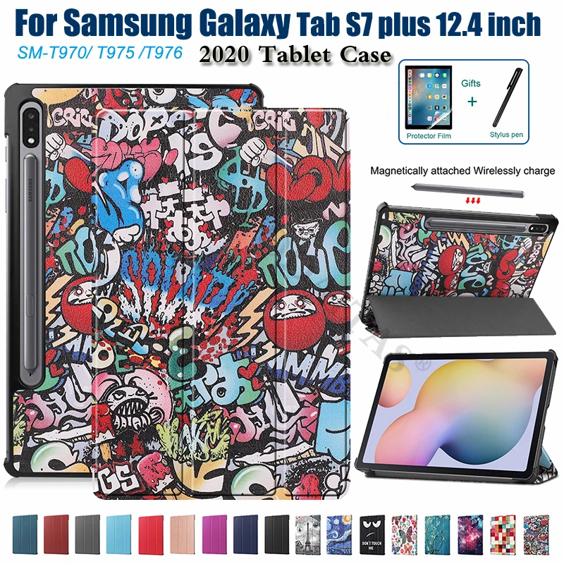 2020 Новинка чехол подставка для Samsung Galaxy Tab S7 плюс Чехол 12 4 дюймов Стенд Обложка