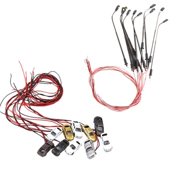 

20 Model Painted Auto Cars w Lights Train Architecture Parking Scene Z Scale