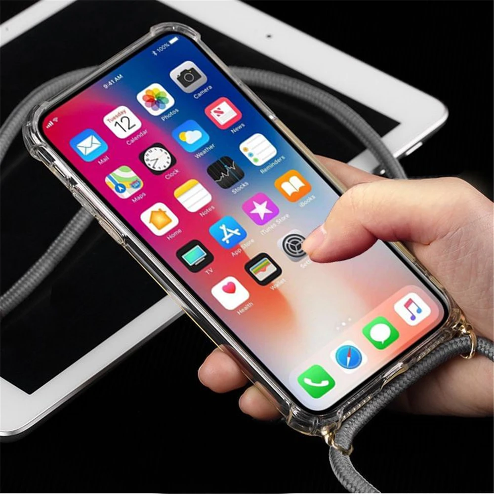 Ремешок с цепочкой и шнурком для Samsung Galaxy A51 A71 A81 A91 A70 A21 A01 A10S A20S A20E M10S M30s A30S|Бамперы|