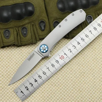 

TIGEND 3871 flipper folding knife 8Cr13Mov blade nylon fiberglass + steel handle camping knife hunting fruit knife EDC tool