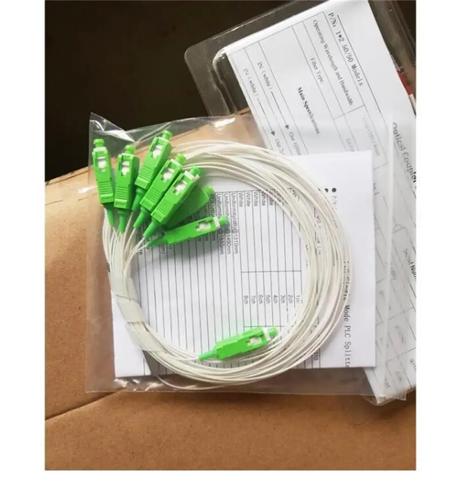 FTTH волоконный сплиттер мини стальной Тип трубки 8 способ сплиттер 1x8 PLC сплиттер с sc apc разъемы
