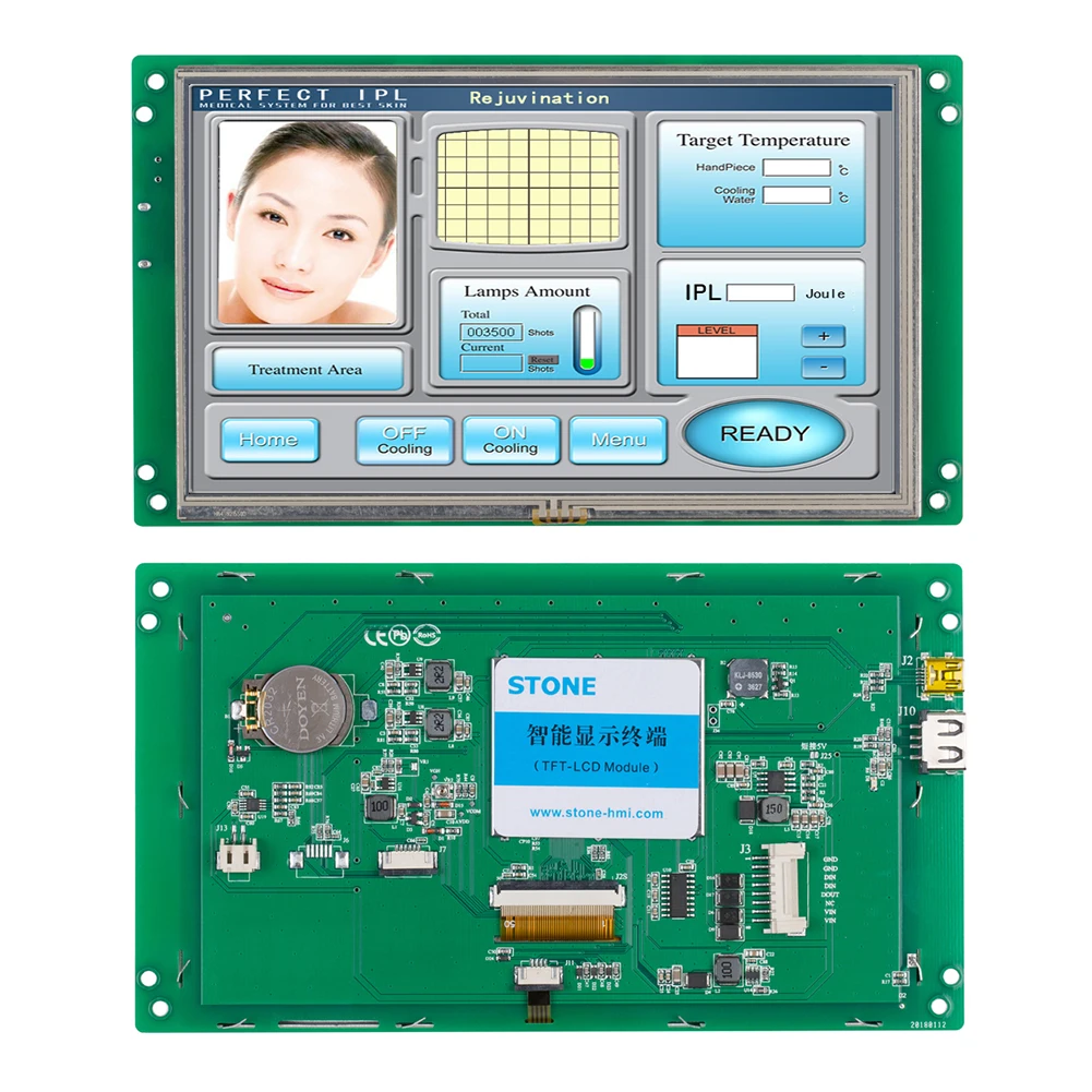 7 Inch 800 480 Resolution LCD Touch Screen Display With TTL Interface