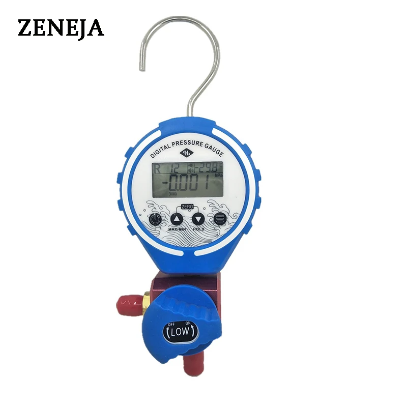 

Pressure Gauge Refrigeration Manifold Tester Meter Digital Vacuum Pressure HVAC Temperature Tester Freon Pressure