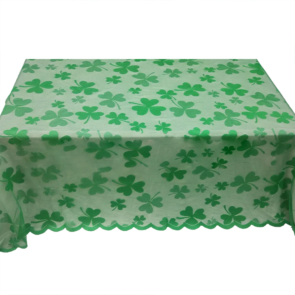 Скатерть для стола st Patrick Shamrock с изображением клевера зеленого листа вечерние