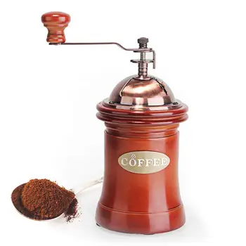 

Portable Adjustable Manual Coffee Grinder Hand-held Vintage Style Coffee Burr Coffee Ceramic Mill Bean Mill Tool Grinding With