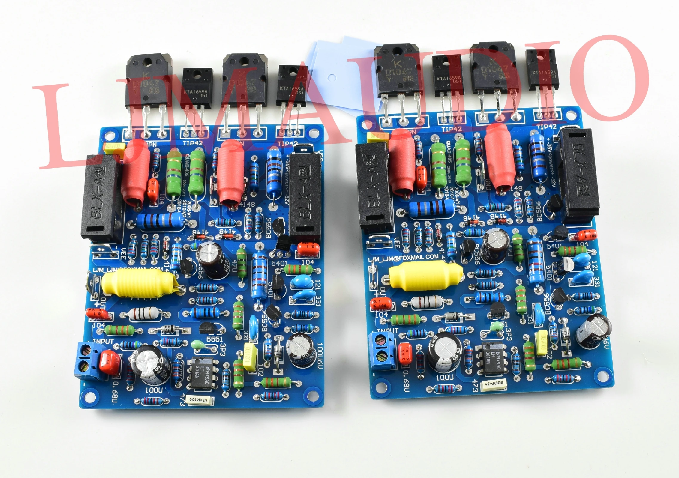 2 шт. 2-канальный QUAD405 100 Вт + аудио усилитель мощности плата DIY kit сборная |