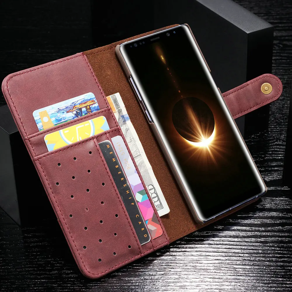 Для samsung Galaxy S10 5G S8 S9 Plus S10e S7 S6 Edge роскошный флип-чехол из натуральной кожи кошелек Подставка защитный чехол для телефона
