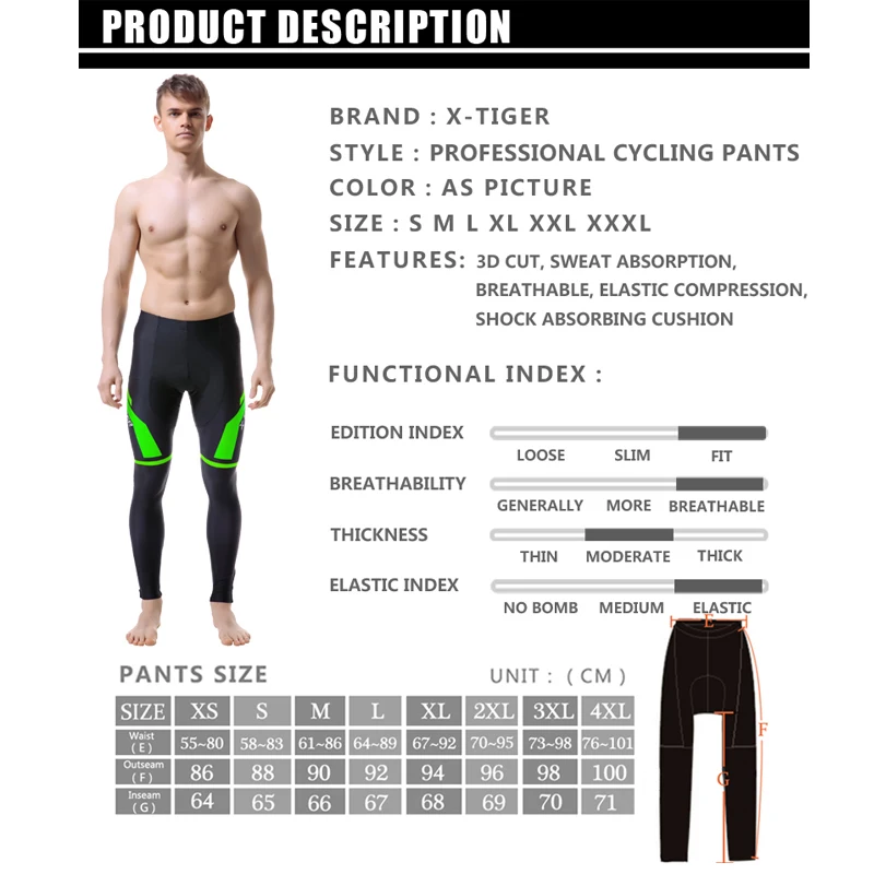 Man Cycling Pants Autumn Breathable MTB Bike Bib Trousers 5D Gel Padded Quick-Dry Cycling Pants Cycling Bib Pants