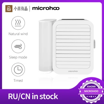 

Microhoo Portable Air Conditioner Water Cooling Fan Touch Screen Timing Artic Cooler Humidifier Aromatherapy USB power pack Fan