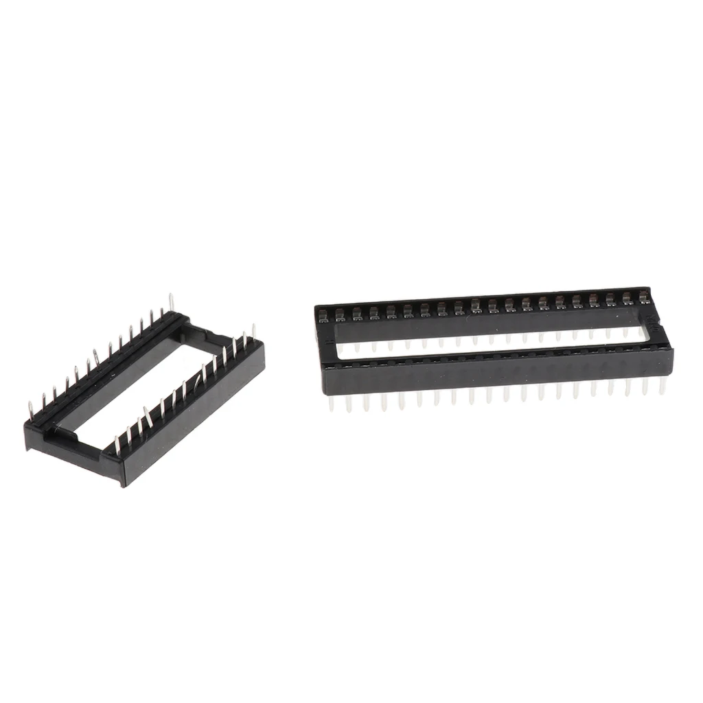 100 Pieces 6Pin 8P 14P 16P 18P 24P 28P 40Pin Circuit IC Header Connector Sockets