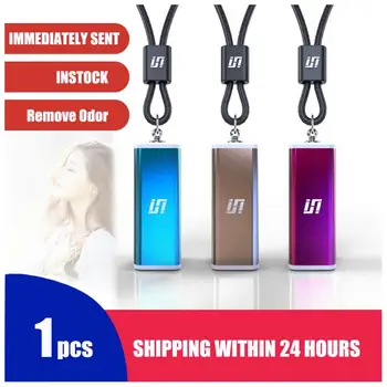 

1Pcs Car Air Cleaner Negative Lon Low Noise Wearable Portable Mini Portable USB Air Purifier Remove Odor Auto Accessories