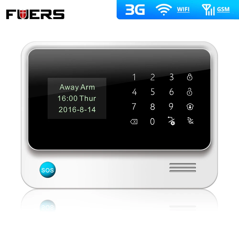 FUERS G90B Plus WIFI GSM 3G сигнализация полностью сенсорная панель приложение