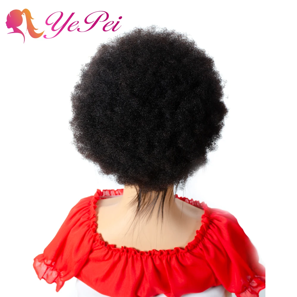 Афро кудрявый конский хвост Бразильский Омбре не-Реми волос шнурок афро слоеный конский хвост клип в наращивание волос 1B/30 Yepei волос