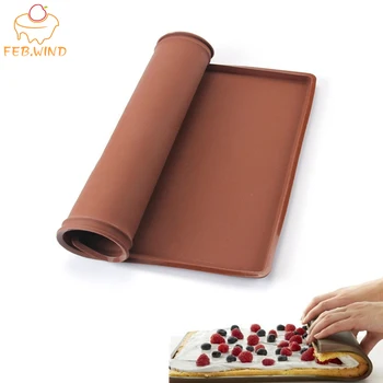 

Baking Pastry Tools Silicone Baking Mat Rice Cake Swiss Roll Pad Oven Mat Cookie Sheet Liner Functional Swiss Roll Maker 129