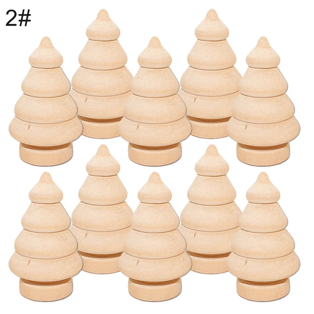 10Pcs Kids DIY Painting Model Blank Wooden Peg Doll Crafts DIY Hand Painting Graffiti Kids Toy 3
