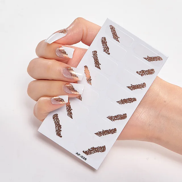 Full Cover Nail Stickers Nail Polish Nail Decoration Nails Sticker Designer Self Adhesive Nail Sticker Creative Nailart Sticker AF026