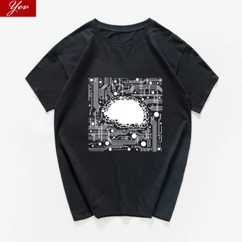 

ai Artificial intelligence Graphic brain t-shirt men 100% cotton science and technology funny t shirt streetwear hip hop Hipster