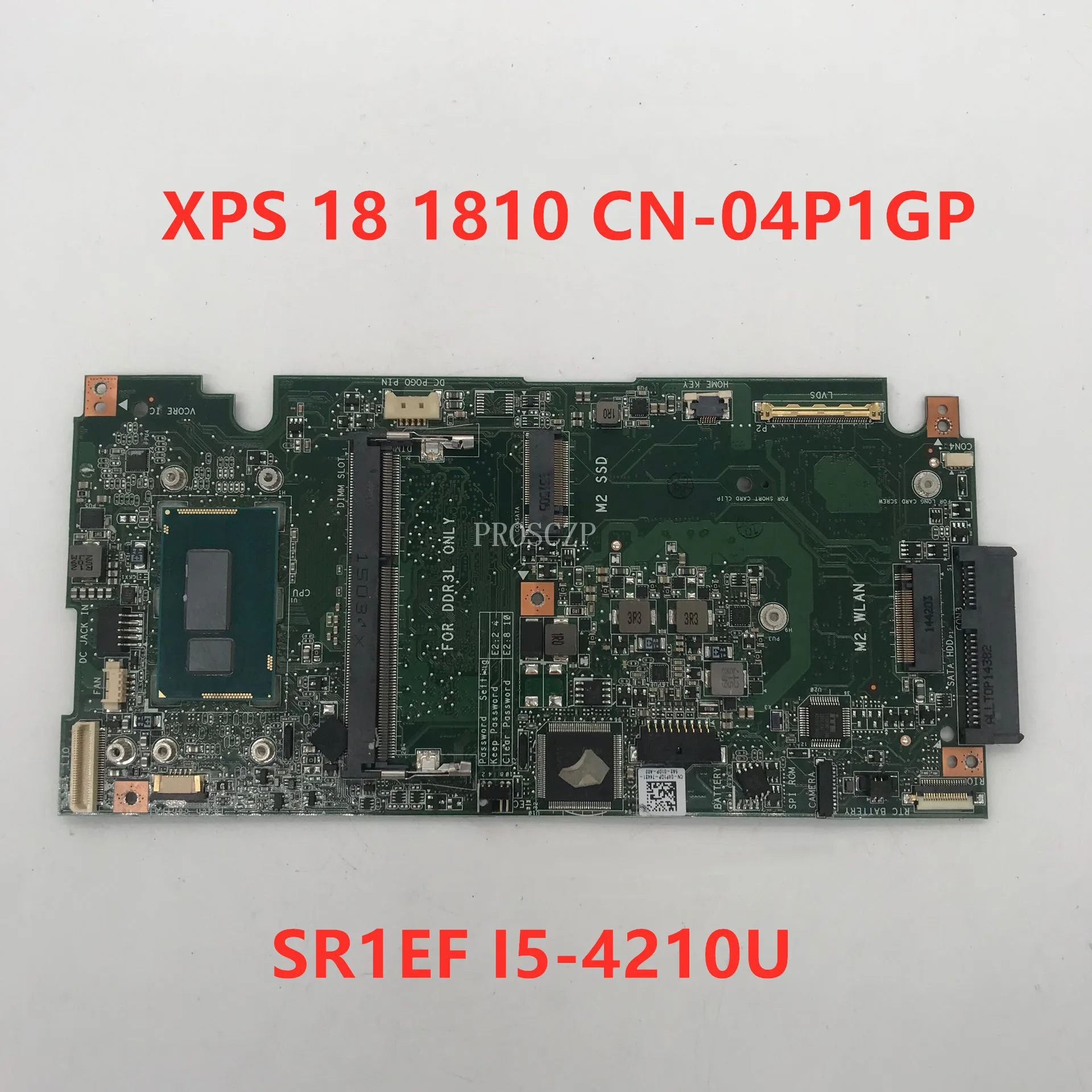 Бесплатная доставка материнской платы для ноутбука Dell XPS 18 1810 родная 04P1GP 4P1GP с