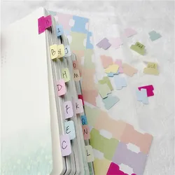 Étiquettes autocollantes autocollantes pour Index de couleur bonbon, 24/48 pièces, étiquette autocollante pour journal intime planificateur 