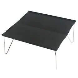 Мини-легкая прочная мебель для кемпинга портативный для пеших прогулок на улице один стол алюминиевая пластина складной стол барбекю (Blac