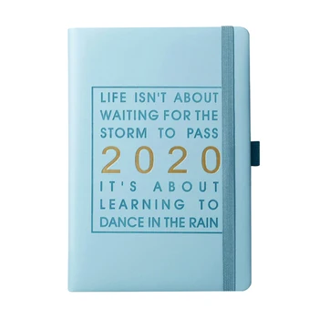 

320 Pages With Pen Holder Agenda Journal World Map Leather Jan-Dec Monthly Planner Thicken Notebook Daily Schedule Bookmark Line