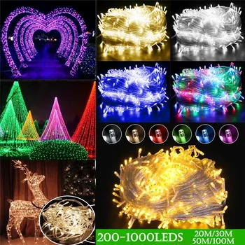 

LED string light Christmas Garland 10M-100M Led Strip Lights Home House Decoration LED Fairy String Lights EU AU UK Plug in 220V