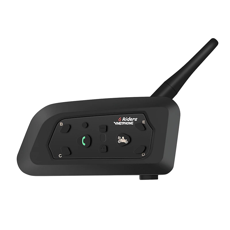 2 шт мотоциклетный шлем Bluetooth гарнитура 6 человек 1200 метров полный дуплекс Bluetooth домофон V6-1200m
