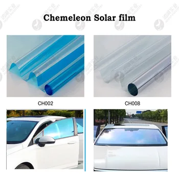 

SUNICE 55% VLT /65% VLT Chameleon Window Tint Glass Film Different Angle Different Color Anti-UV Front Window Vehicle100cm*500cm