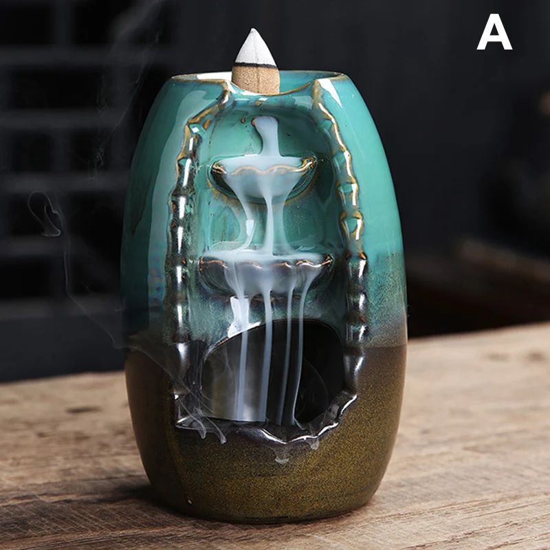 'The Best' Backflow Censer Smoking Flow Ceramics Incense Holder Home Office Decoration 889 | Дом и сад