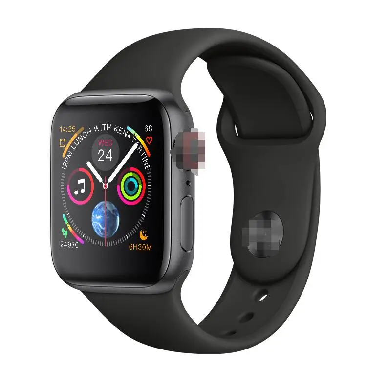 Черный IWO 8 PLUS умные часы 1:1 44 мм серия 4 Bluetooth часы SmartWatch IWO 8 для iPhone IOS Android телефон монитор сердечного ритма - Цвет: Черный
