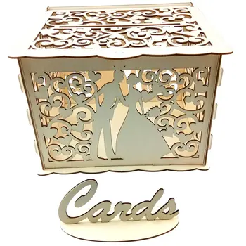 

Diy Rustic Wedding Card Box With Lock And Card Sign Wooden Gift Card Box Money Box Birthday Graduation Party Decorations